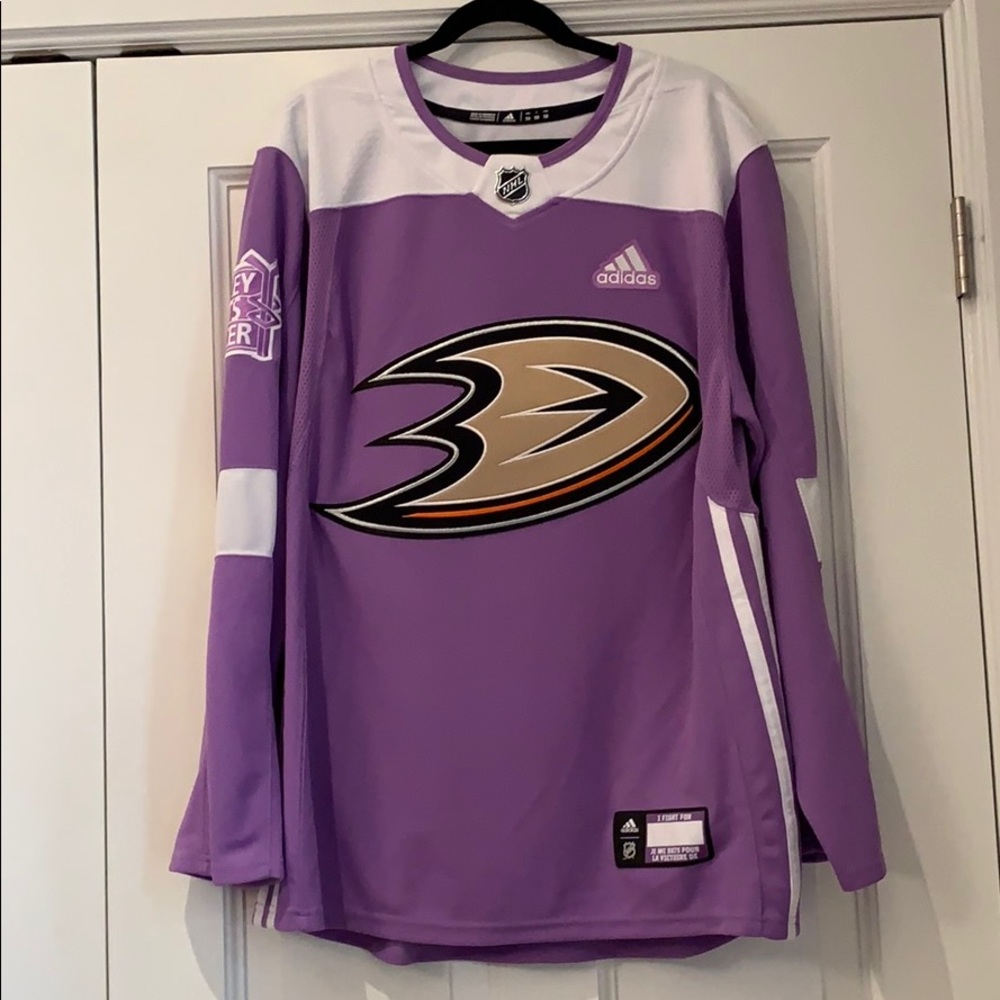 Anaheim Ducks Hockey Fights Cancer Jersey